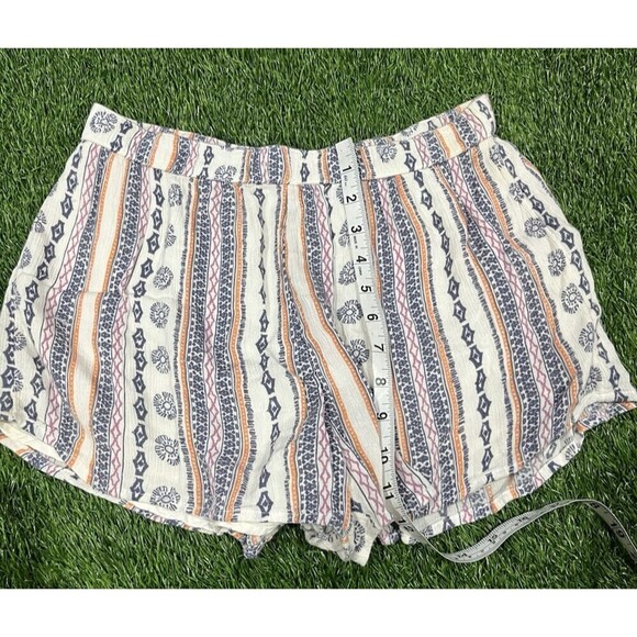 Abercrombie & Fitch Blue & White Boho Printed Soft Pull On Shorts Beachy Small - Picture 1 of 8
